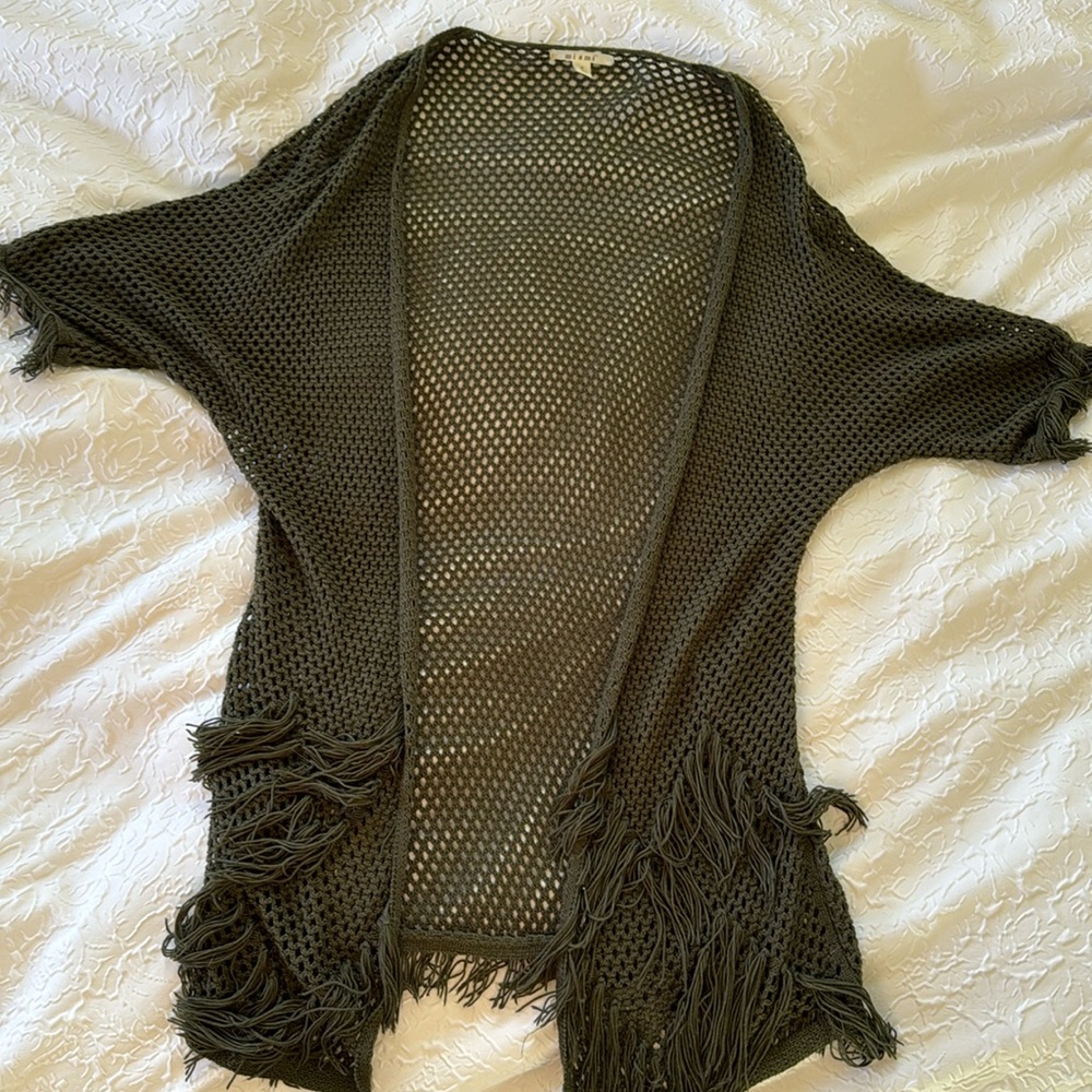 Mesh Olive Green Kimono